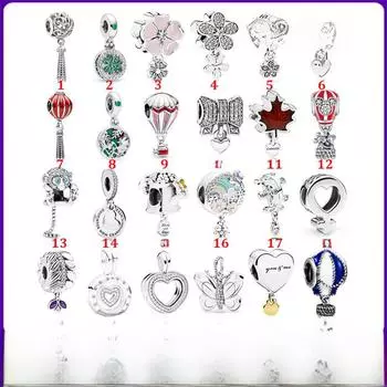 Коробка для воздушных шаров с четырьмя листами клевера из белой меди, бисер, бусины Panjia своими руками 17