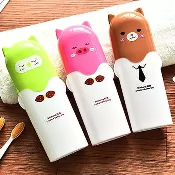 Коробка для зубных щеток с цветком, портативная пластиковая коробка для хранения зубной пасты, органайзер белый