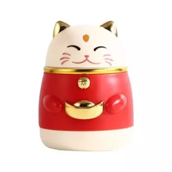 Коробка для зубочисток Lucky Cat Форма Pree Тип Автоматический всплывающий дом Гостиная Столовая Диспенсер для зубочисток Держатель для хранения зубочисток Контейнер серебряный