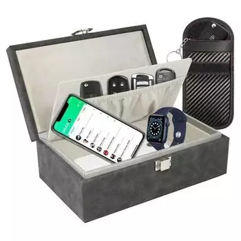 Коробка Фарадея для автомобильных ключей RFID брелок Защитный чехол для блокировки сигнала Защитный чехол для автомобильных ключей Кошелек для хранения Ящик для хранения