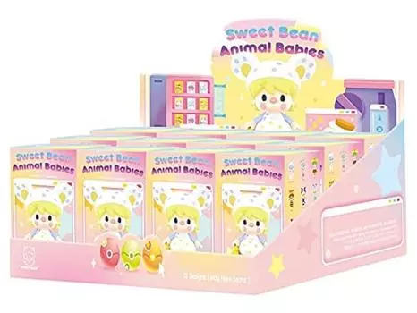 Коробка из 12 коллекционных фигурок из серии Sweet Bean Animal Babies из ПВХ и АБС