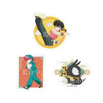 Коробка из 12 жевательных конфет TV Anime с наклейками Ranma 1/2 Вырубка (Шокуган)