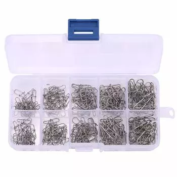 Коробка из 200 шт., защелкивающийся соединитель для ловли карпа, аксессуары для морской рыбалки