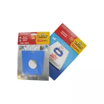 Коробка из 4 универсальных мешков для пылесосов Top Filter с адаптером Click Bag для пылесосов Siemens