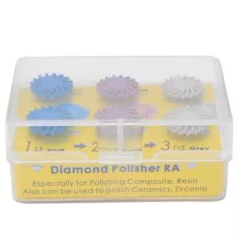 Коробка из 6 дисков для полировки зубов, принадлежности для отбеливания зубов у стоматолога