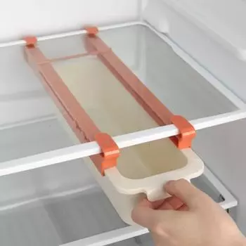 Коробка-органайзер для еды, компактная пластиковая прямоугольная полка для хранения овощей на холодильнике для дома чистый