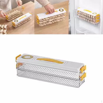Коробка-органайзер для пельменей на холодильник, прозрачный многослойный держатель, лоток для замораживания