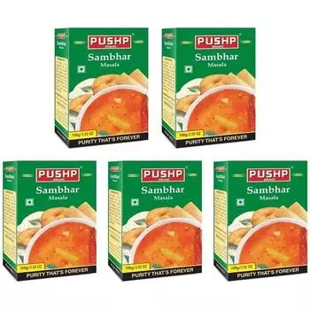Коробка Pushp Brand Sambhar Masala (100 г упаковка из 5 штук)