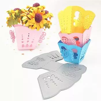 Коробка с бабочками, художественный фон, узор, скрапбукинг, металлические штампы, трафареты для DIY, альбом, декор для бумажных карт серебряный