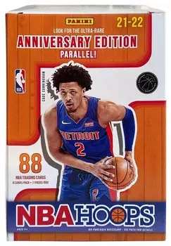 Коробка с баскетбольной карточкой NBA Panini Hoops Коробка с баскетбольной карточкой Panini Hoops 2021-22