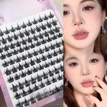 Коробка с медом: Накладные ресницы Wild Devil большого объема с эффектом лени — естественные, густые, фотогеничные, в мультяшном стиле для женщин.