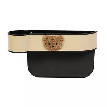 Коробка с зажимом для автомобиля, ящик для хранения в щели, мультяшный медведь, милый ящик для хранения в салоне автомобиля Left розовый