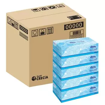 Коробка салфеток Kleenex Aquaveil 360 листов 5 коробок x 4 упаковки [Половина продукта] (180 пар) синий