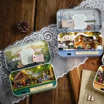 Коробка Театральная Кукла Домашняя Деревянная Кукла Домашняя Мини-Дом Ностальгическая Тема Кукла Домашняя Мебель Аксессуары Детские Игрушки, Кукольный Дом Хоу