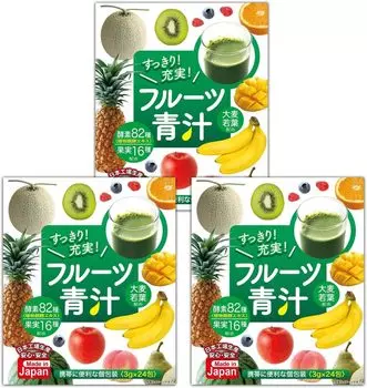 Коробка Value 3 Fruit Domestic Green 16 видов 82 видов ферментных экстрактов x 72 Освежающий фруктовый зеленый Вкусный ячменный горький капустный завод Ферментированный