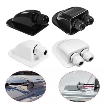 Коробка ввода кабеля на крышу с одним/двумя отверстиями, солнечная панель, крыша автодома, белый, черный, караван, солнечная батарея, распределительная коробка для автомобиля, яхты, автомобиля