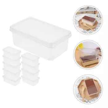 Коробки Прозрачные коробки для тортов Десерт Выпечка Мусс Сувенирный держатель для еды Кекс Пирог Печенье Подарочная упаковка Переносная упаковка для сэндвичей прозрачный