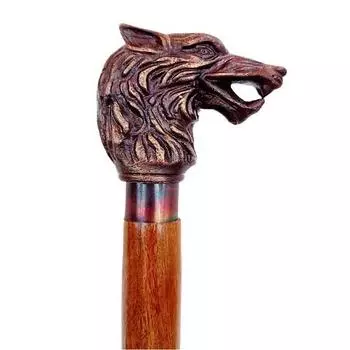 Ручка дракона ручной работы Royal Handicraft с простой палкой, металл, старая латунь