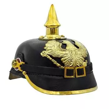 Королевский ремесленный немецкий шлем Pickelhaube Кожаный шлем с шипами Имперский прусский шлем Подарок