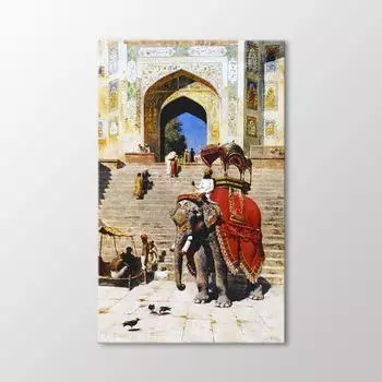 Королевский слон у ворот Картина