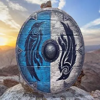 Королевское ремесло Для Хэллоуина, костюмов или косплея, средневековый воин из дерева и стальной щит викингов - отличный вариант.