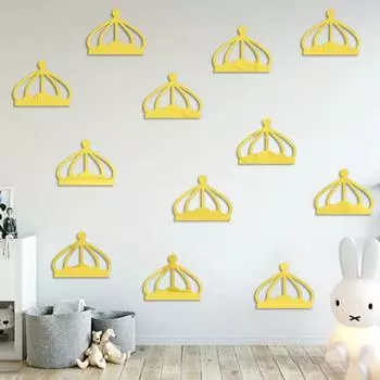 Корона Акриловая Зеркальная Наклейка Гостиная Спальня Стена Креативная Детская Комната Самоклеящаяся Водонепроницаемая Наклейка 1