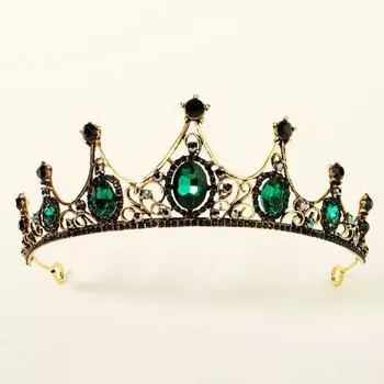 Корона бар-мицвы в стиле барокко, ретро-корона, диадемы невесты со стразами, металлические короны принцессы, украшения для волос чёрный