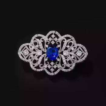 Корона брошь высокого класса женский изысканный придворный антикварный корсаж нишевый дизайн булавка костюм аксессуары