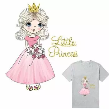 Корона для девочек патч железные наклейки для девочек модные железные аксессуары «сделай сам» наклейки для одежды теплопередающие нашивки для курток