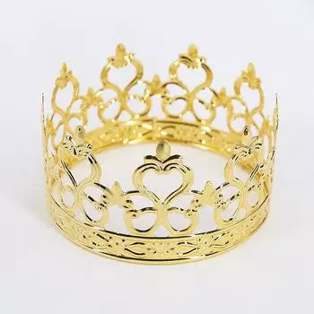 Корона для торта на день рождения, украшение для выпечки, десерт, праздничные украшения, новые железные короны, украшения золотой