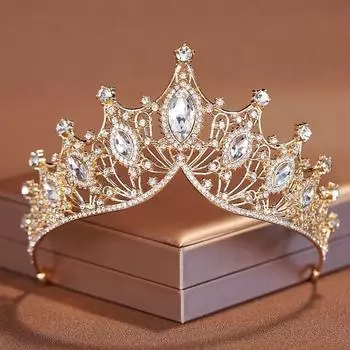 Корона повязка на голову большая корона свадебная тиара свадебные украшения сценическая вечеринка стразы корона аксессуары