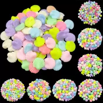 Корона в форме ракушки ярких цветов, ожерелье, браслет для изготовления ювелирных изделий, подвеска, свободные бусины, 20/40 шт., бусы для рукоделия 20Pcs 11*12mm Bear