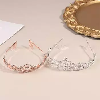 Короны и тиары с гребнем на голову для девочек, женщин, принцесс, на день рождения, свадьбу, выпускной, рождественскую вечеринку, подарки
