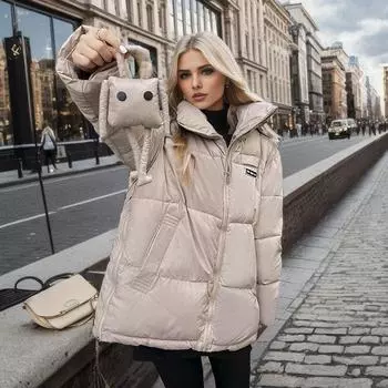 Короткая хлопковая куртка для женщин, хлопковая куртка небольшой толщины для студентов M