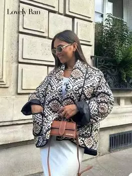 Короткая куртка с лацканами, женская теплая куртка-кардиган с длинными рукавами и карманами, плотная осенне-зимняя женская уличная верхняя одежда L глубокий/зелёный