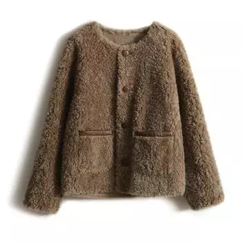 Короткая куртка из гранулированного флиса Small Flavour Style для женщин на осень и зиму, новый топ S