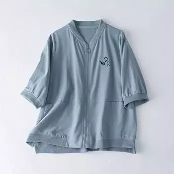 Короткая куртка из хлопка и льна в стиле ретро для женщин, тонкий бейсбольный воротник, вышитые рукава средней длины, однотонный солнцезащитный топ, летние куртки и пальто для женщин M чёрный