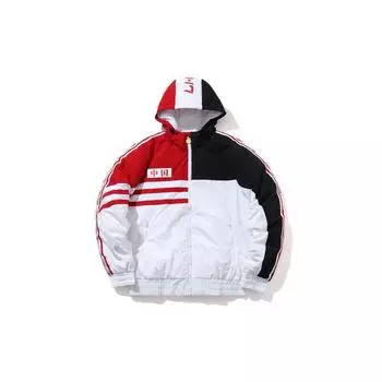 Короткая куртка Li Ning Paris Fashion Week из белого и красного утиного пуха, унисекс, куртка AYMN197-1 M