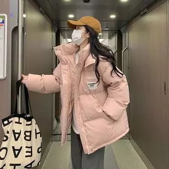 Короткая куртка-пуховик для женщин, модный и стильный зимний стиль, новый высококачественный утолщенный дизайн куртки-хлеба S
