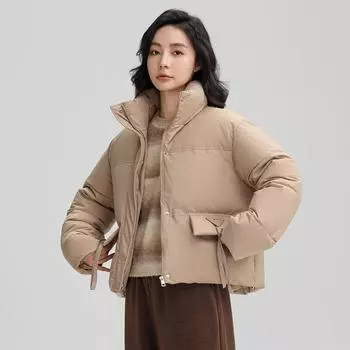 Короткая куртка-пуховик для женщин, модный и стильный зимний стиль, новый высококачественный утолщенный дизайн куртки-хлеба M