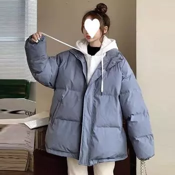 Короткая куртка-пуховик для женщин, модный и стильный зимний стиль, новый высококачественный утолщенный дизайн куртки-хлеба S