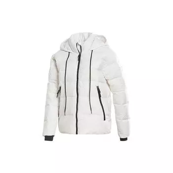 Короткая куртка-пуховик Reebok с капюшоном на молнии для женщин, белая FU1691 L