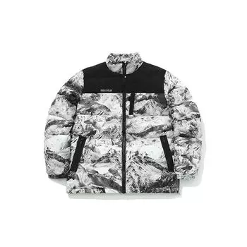 Короткая куртка-пуховик с воротником-стойкой для баскетбольной серии Li Ning Badfive, зимняя мужская куртка с принтом «Снег-горы» AYMQ549-3 S