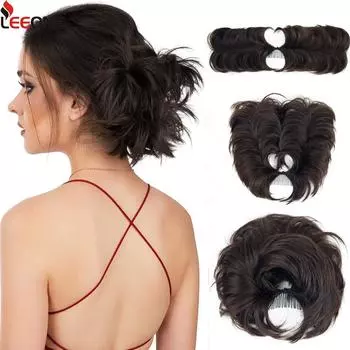 Короткая натуральная прямая грязная булочка для волос, боковая расческа, зажим для волос, булочка, шиньон для женщин, стили «сделай сам», легкие кусочки волос, 13 цветов