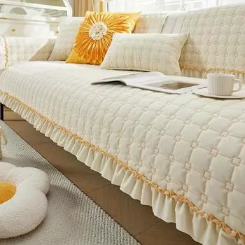 Короткая плюшевая подушка для дивана, утолщенная, теплая, для гостиной, нескользящая подушка для сиденья, осенне-зимний чехол для спинки, полотенце 70*70cm