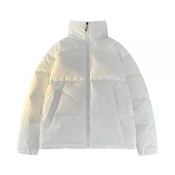 Короткая теплая куртка-пуховик для мужчин и женщин, новый зимний воротник-стойка, свободная и универсальная, утолщенная куртка на утином пуху M