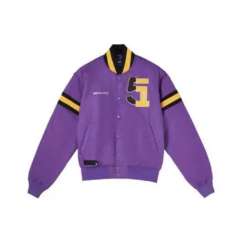 Короткая теплая спортивная летная куртка Li Ning Badfive Basketball Series, мужская куртка ультрафиолетового цвета AJMP009-2 S