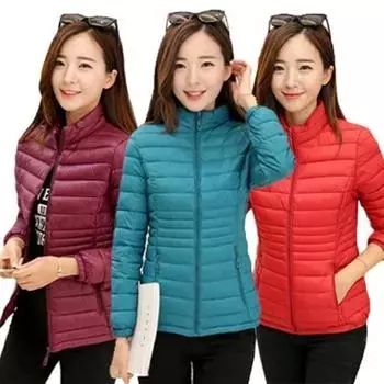 Короткая женская одежда на хлопковой подкладке, легкая пуховая одежда на хлопковой подкладке, тонкое зимнее пальто для мам больших размеров, приталенная маленькая куртка на хлопковой подкладке. L [Recommended 80-50 kg] фиолетовый