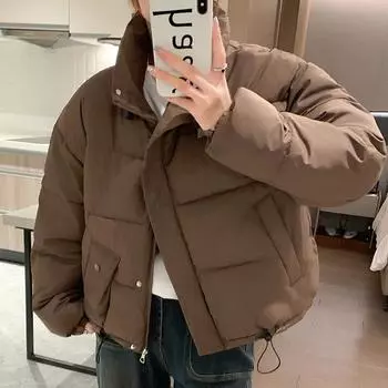 Короткая зимняя новая куртка с воротником свободным и утолщенным M