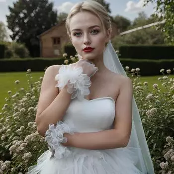 Короткие кружевные перчатки с сетчатым бантом Элегантные свадебные аксессуары для платья невесты в стиле косплей Classic Romance vm34